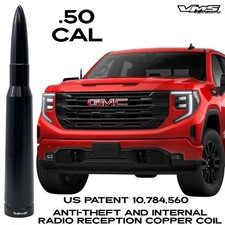 ANTENA BOBINA COBRE ANTIRROBO BALA MUNICIÓN CALIBRE 50 CAL PARA RECOGIDA GMC SIERRA