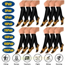 Wholesale Copper Compression Socks 20-30mmHg Graduated Support Mens Womens XXL