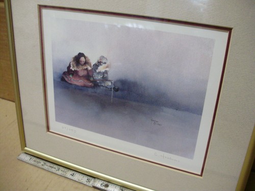 Candyce Hoskins litografia senza titolo, pesca eschimesese, firmata e numerata - Foto 3 di 7