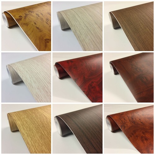 Wood vinyl wrap self adhesive Film Sticker textured wooden covering oak