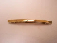 2-1/8" Plain Polished Front, Gold Tone Vintage SWANK Collar Bar L228