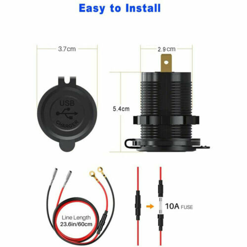 12V QC3.0 Car USB Ports Cigarette Lighter Socket Dual Fast Charger Power Adapter - Picture 6 of 11