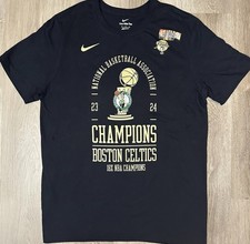 Nike Boston Celtics 2024 Finals Champions T Shirt Mens Medium Black NBA New