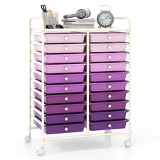 20 Drawers Rolling Storage Cart Art Craft Organizer on Wheels Multipurpose