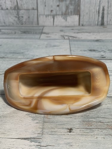 Vtg 1982 #7 Glass Orange & White Slag Guernsey Rocky Rocking Horse - Picture 9 of 11
