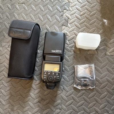Canon 580EX II Speedlite Flash W/ Sto-Fen Diffuser - Pristine Condition