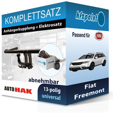 Für Fiat Freemont 11- AUTO HAK Anhängerkupplung abnehmbar + 13polig E-Satz neu
