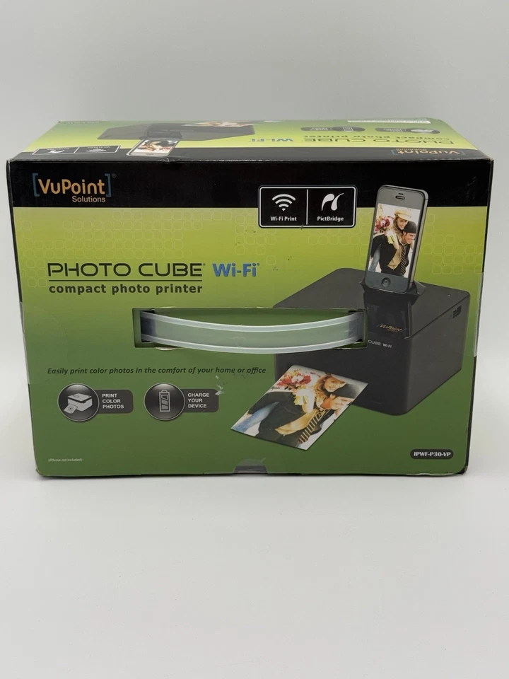 VuPoint Photo Cube IPWF-P30-VP Compact Photo Printer Factory Sealed - Image 2 of 4