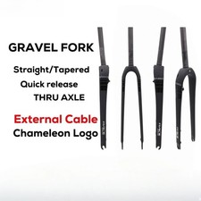 700CX45C Full Carbon Gravel Bicycle Front Fork Thru Axle 12x100mm Road Bike Fork