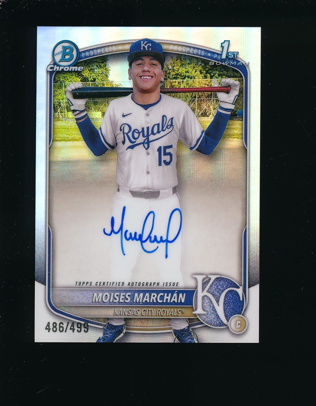 Moises Marchan 2025 Bowman Chrome 1st Prospect Auto #CPA-MM Refractor #486/499
