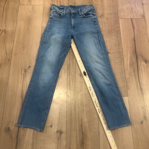 Pantalones de mezclilla Mother The Mid Rise Dazzler tobillo deshilachado para mujer 27 4 - Imagen 14 de 18