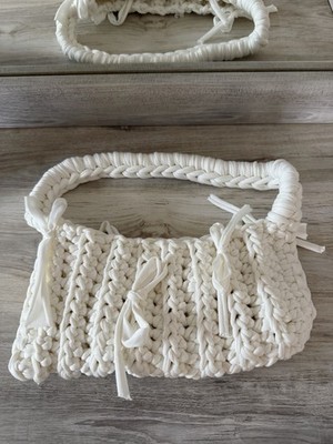 Handmade Tshirt Yarn Crotched Purse