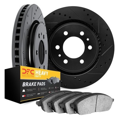 For Chevy Tahoe 95-00 Brake Kit DFC Drilled & Slotted Front Brake Kit w Heavy