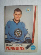 1969-70 O-PEE-CHEE #154 BRYAN HEXTALL ROOKIE CARD PITTSBURGH PENGUINS!. rookie card picture