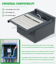 40 AMP PSR Pump Start Relay PSR110220 For Rainbird 24 VAC Timed Lawn Controllers