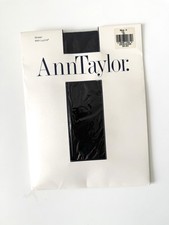 Vintage 80s Ann Taylor Hosiery Womens Small Black Elegant Heritage Preppy Classy