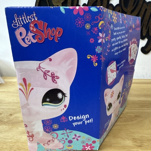 LPS Jumbo 5" Bobblehead Pink Cat Green Eyes Littlest Pet Shop 2008 Rare Art Deco - Picture 4 of 12