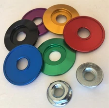 Aluminum Body Washer Bolt Style. 1 inch O.D. Solid Aluminum. Anodized