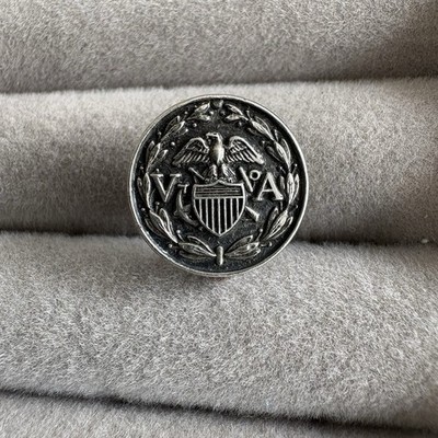 Vintage US Navy Eagle Anchor Shield Wreath Pin Brooch Patriotic A1 Sterling 