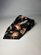 Vintage 1995 Looney Tunes Tasmanian Devil Taz Tie Men's Black Cartoon Novelty