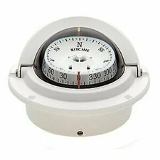 Ritchie Voyager Flush Mount 3 In CombiDamp Dial Compass White F-83W