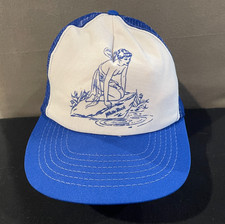 White Rock Beverages Cap, Hat Fits all, white and blue cotton/poly, mesh back