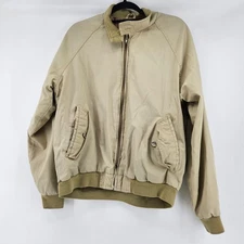 Vtg Sears Roebuck Harrington Jacket Size L 90s Plaid Utility Dad Classic Outdoor