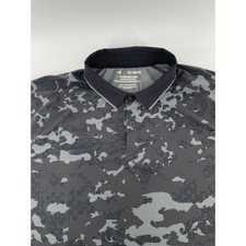 Under Armour ISO-CHILL Polo Mens XL Grey Camo Short Sleeve Performance Shirt