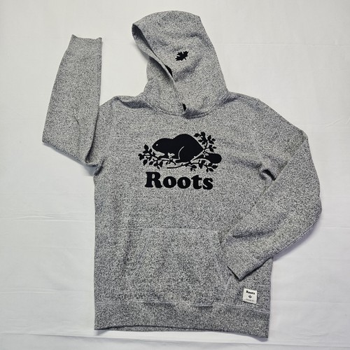 Roots Kids Hoodie Sweatshirt Hood Heather Gray XXL 13 14 Years - Picture 1 of 11
