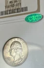 💜1943 WASHINGTON QUARTER NGC MS66 - WWII ERA RAINBOW TONED OLD HOLDER & CAC!!💜