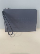 Steel Blue Guess Leather Wristlet