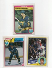 GILBERT PERREAULT BUFFALO SABRES 1982-85 O-PEE-CHEE VINTAGE 3X HOF LOT EX-NM