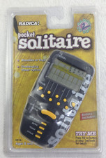 Radica Pocket Solitaire Electronic Handheld Game 2-in-1 Klondike Vegas 1998 New