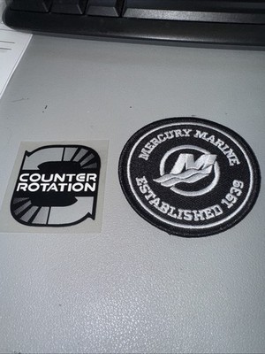Mercury Counter Rotation Decal NOS Vintage & Free Mercury Patch