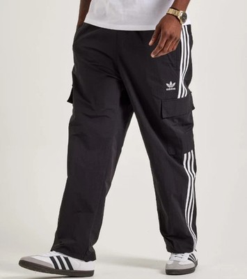 Adidas Adicolor Men's Originals 3 Stripe Cargo Pants Black White Size XS HR3364
