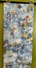 NEW Dawn Fairies Michael Miller 2014 Glitter Blue Cotton Fabric 1 yd x 42”W