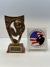 Soccer Trophy 7" Victory FREE Custom Engraving Support the Vet 