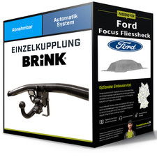 Abnehmbare Anhängerkupplung für FORD Focus Fliessheck 04- II Typ DA Brink NEU