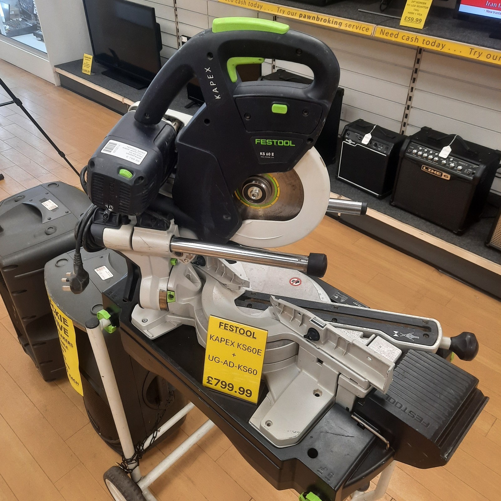 Festool KAPEX KS 60 E Sliding Compound Mitre Saw 240v + UG-AD-KS60 UNDERFRAME