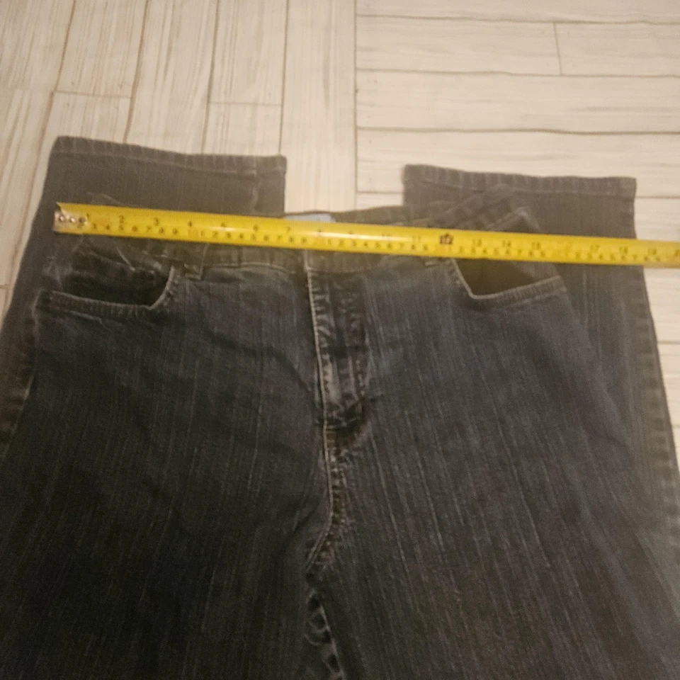 Pantalones de mezclilla Kim Rogers para mujer 12P cortos negros pequeños elásticos pierna recta Foto 4 de 4