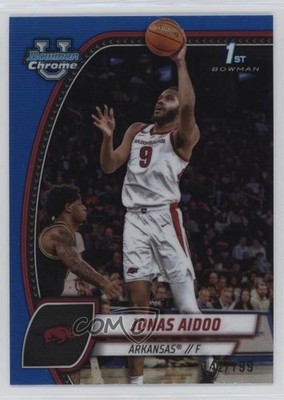 2024-25 Bowman U Chrome Blue Refractor 142/199 Jonas Aidoo #32 3hd