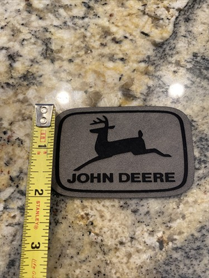 #ad #ad John Deere Logo Leatherette Patch With Adhesive Backing For Iron On $4.99