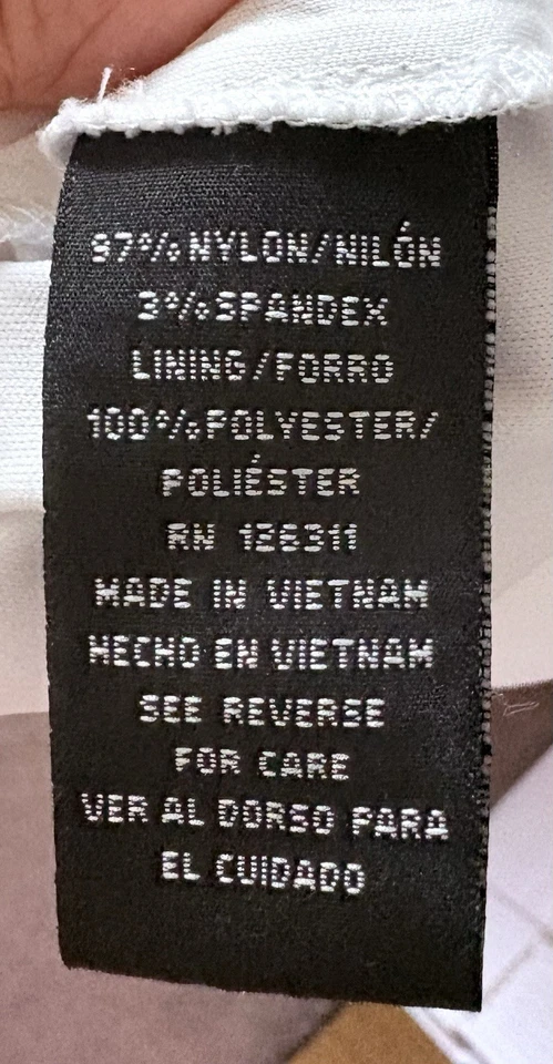 Vestido Ronni Nicole blanco con ojales sin mangas talla 12 Foto 4 de 4