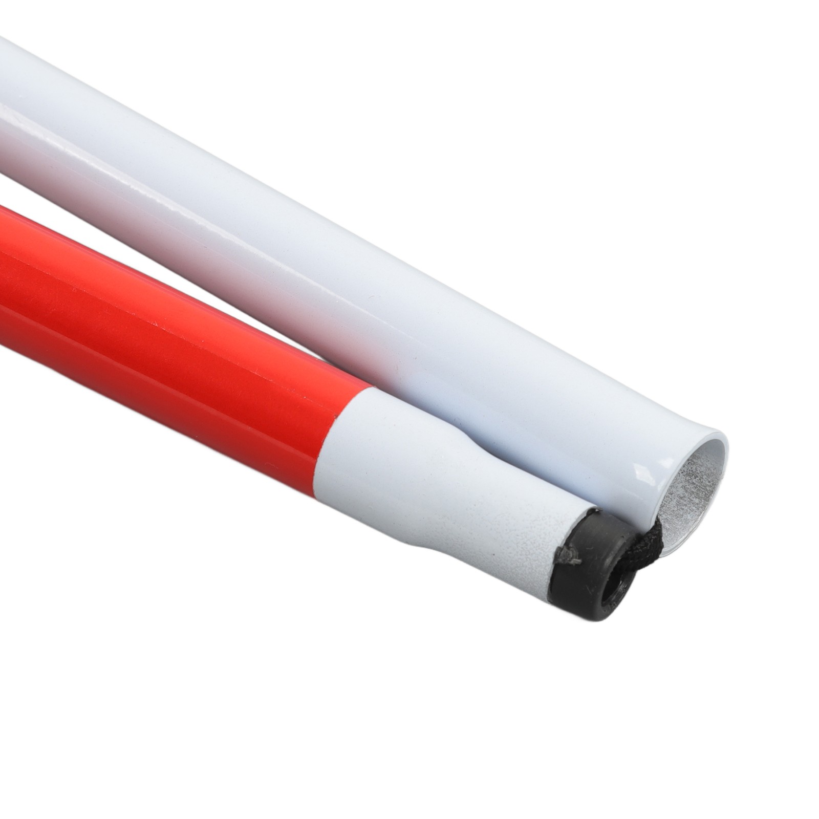 Folding Blind Cane Anti Slip Handle Red White Aluminium Light Weight Folding Wal