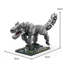 Hot Sale Huge Wolf Creature Monster Form Model 1446 Building Toys Set
