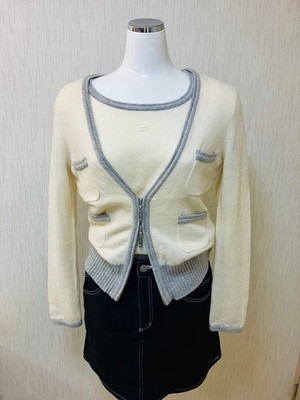 Courreges Women Top / 2-Disc Set Courr Ges Logo Knit Cashmere Limited Edition V