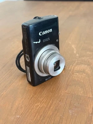 Canon IXUS 185 Digitalkamera Schwarz 8x Zoom ✔ Funktioniert ❗ Mit Mängel - Bild 1 von 4