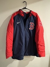 Boston Red Sox Game Used Worn Nike Authentic Collection Dugout Jacket XL