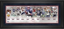 Tom Brady New England Patriots Framed 10" x 30" Legacy Career Timeline Collage
