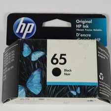 Genuine HP 65 Black Ink Cartridge OEM Sealed Expired 09/22
